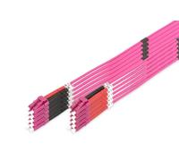 DIGITUS Cable de fibra óptica OM4 - 10 m - LC a LC - 5 unidades - Dúplex | 1/10/40/100 Gbit/s - Cable LAN de fibra óptica multimodo (MM) - Tipo de fibra: 50/125 µ - Violeta (Violeta)