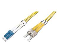 Digitus Cable de fibra óptica DK-2931-02 OS2 2 m LC a ST dúplex 1/10 Gbit/s SM 9/125 µ Amarillo