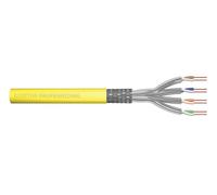 DIGITUS Cable de red Cat 7A - 500 m - S/FTP simplex - BauPVO Cca | LSZH sin halógenos - AWG 22/1 - PoE+ - 10 Gbit/s - 1500 MHz - Cable de instalación LAN, cable Ethernet - Amarillo