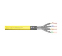 DIGITUS 500 m Cable de Red Cat 7A - S-FTP (PiMF) Simplex - BauPVO Cca - LSZH Libre de halógenos - 1500 MHz Cobre AWG 22/1 - Compatible con PoE++ - Cable LAN Cable de instalación - Amarillo