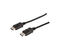 DIGITUS Cable DisplayPort - 1 m - DP 1.2 - UHD 4K/60 Hz | con bloqueo - HDCP 1.3 - Compatible con PC, monitor y tarjeta gráfica para videojuegos - Negro