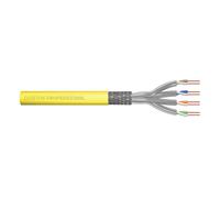 DIGITUS 1000 m de Cable de red Cat 7A, S-FTP (PiMF) Simplex, BauPVO Dca, LSZH Libre de Halógenos, 1500 MHz Copper AWG 22/1, Compatible con PoE++, Cable LAN Cable Ethernet, Amarillo