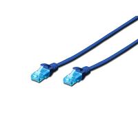 DIGITUS Cable LAN Cat 5e - 0,5 m - U/UTP sin blindaje - Azul