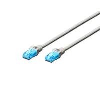 DIGITUS Cable LAN Cat 5e - 15m - Cable de red CCA con RJ45 - U/UTP sin apantallar - Compatible con Cat6 y Cat5 - Gris