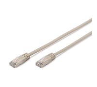 DIGITUS Cable LAN Cat 5e - 2 m - SF/UTP apantallado - 1 Gbit/s - 100 MHz - PoE - Cable de red RJ45 - Revestimiento de PVC - AWG 26/7 - Compatible con Cat6 y Cat6A - Gris