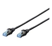DIGITUS Cable LAN Cat 5e - 2 m - SF/UTP apantallado - CCA - Negro | 1 Gbit/s - Revestimiento de PVC - AWG 26/7 - Cable de red RJ45 - Compatible con Cat 6A y Cat 5e