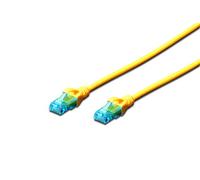 DIGITUS Cable LAN Cat 5e - 2m - Cable de red CCA con RJ45 - U/UTP sin apantallar - Compatible con Cat6 y Cat5 - Amarillo