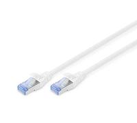 DIGITUS Cable LAN Cat 5e - 2m - Cable de red RJ45 - SF/UTP Blindado - Compatible con Cat6 y Cat6A - Gris