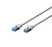 Digitus Cable LAN Cat 5e - 3m - Cable de red CCA con RJ45 - SF/UTP Blindado - Compatible con Cat-6 y Cat-5 - Gris