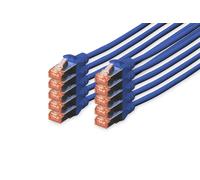 DIGITUS Cable LAN Cat 6 - 0,5m - 10 Piezas - Cable de red RJ45 - S/FTP Blindado