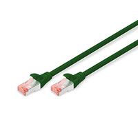 DIGITUS Cable LAN Cat 6 - 0.5m - Cable de red RJ45 - S/FTP Blindado - Compatible con Cat 6A y Cat 7 - Verde