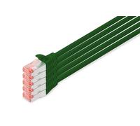 CAT 6 S-FTP patch cord, Cu, LSZH AWG 27/7, length 10 m, 5 pieces, color green
