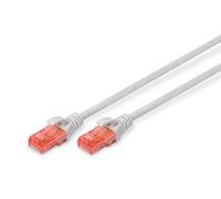 CAT 6 U-UTP patch cord, Cu, LSZH AWG 26/7, length 15 m, color grey