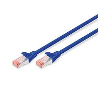 DIGITUS Cable LAN Cat 6 - 1m - Cable de red RJ45 - S/FTP Blindado - Compatible con Cat 6A y Cat 7 - Azul