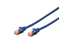 DIGITUS Cable LAN Cat 6 - 1m - Cable de red RJ45 - S/FTP Blindado - Compatible con Cat 6A y Cat 7 - Azul