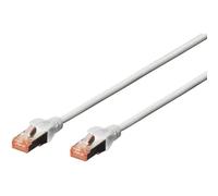 DIGITUS Cable LAN Cat 6 - 2m - Cable de red RJ45 - S/FTP Blindado - Compatible con Cat 6A y Cat 7 - Gris