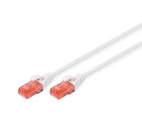 DIGITUS Cable LAN Cat 6 - 2m - Cable de red RJ45 - UTP sin apantallar - Compatible con Cat-6A y Cat-5e - Blanco