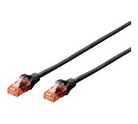 CAT 6, U-UTP patch cord, PVC AWG 26/7, length 3 m, color black