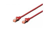 Digitus Cable LAN Cat 6 – 3 m – RJ45 S/FTP blindado – Compatible con Cat 6A/Cat 7 – Rojo