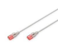 CAT 6 U-UTP slim patch cord, Cu, LSZH AWG 28/7, length 3 m, color grey