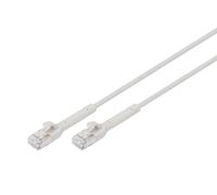 DIGITUS Cable LAN Cat 6A - 1 m - 10 Gbps - 1 unidad - conector flexible - versión delgada AWG 32-7 - cable de red RJ45 - F-FTP - PoE+ - LSZH - compatible con Cat7, Cat6, Cat5e - gris