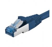 CAT 6A S-FTP patch cord, Cu, LSZH AWG 26/7, length 1 m, color blue