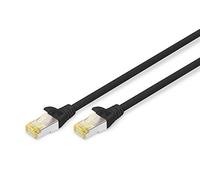 DIGITUS Cable LAN Cat 6A - 1 m - S/FTP apantallado - Negro