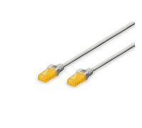 DIGITUS Cable LAN Cat 6A - 10 m - U/UTP sin blindaje - Gris | 10 Gbit/s - PoE+ - AWG 26/7 - LSZH - Cable de red RJ45 - Compatible con Cat 6 y Cat 7