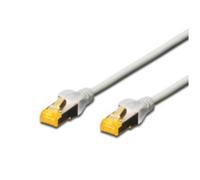 Digitus Cable LAN Cat 6A - 1m - Cable de red RJ45 - S/FTP Blindado - Compatible con Cat6 y Cat7 - Gris