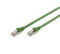 DIGITUS Cable LAN Cat 6A - 20m - Cable de red PUR - S/FTP Blindado - Resistente al aceite y a los rayos UV - Compatible con Cat 6 - verde