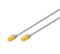 DIGITUS Cable LAN Cat 6A - 2m - Delgado - Cable de red RJ45 - UTP sin apantallar - Compatible con Cat-6 - Gris