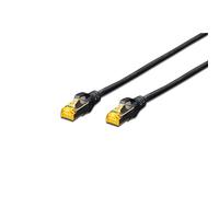 DIGITUS Cable LAN Cat 6A - 7m - Cable de red RJ45 - S/FTP Blindado - Compatible con Cat6 y Cat7 - Negro