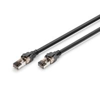 DIGITUS Cable LAN Cat 8.1 - 0,5 m - S/FTP apantallado - Negro