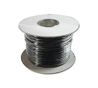 DIGITUS Cable telefónico plano - 8 hilos - 100 m en tambor - AWG 26 - sin blindaje - CCA - para instalaciones modulares o TAE - negro