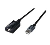 Digitus Cable USB 2.0 AM/AH Amplificado 10m Negro