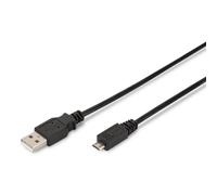 USB 2.0 connection cable, type A - micro B M/M, 1.0m, USB 2.0 conform, bl