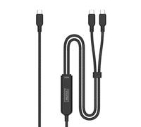 DIGITUS Cable USB-C 2 en 1 - USB-C a Tipo C - 1,8 m - 140 W - 480 Mbit/s