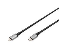 USB 4 connection cable, TypeC to TypeC, AL-Housing PP braid 8K@60Hz, PD3.0, 40Gbits/s, 1m, bl.