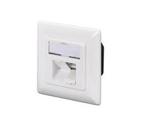 DIGITUS Caja de conexiones Cat-6A, RJ45 de 2 puertos, toma de red de montaje en