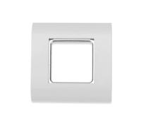 DIGITUS Caja de conexiones para módulo keystone - marco 80 x 80 mm - diseño francés - blanco