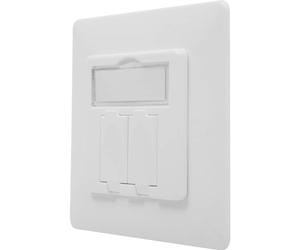 DIGITUS Caja de derivación modular para módulos Keystone - 2 puertos - Ángulo de 45 grados - Compatible con diseños - Con tapa de protección contra el polvo - Juego - Caja vacía - Blanco RAL9003
