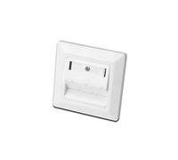 DIGITUS Caja de derivación modular para módulos Keystone - 3 puertos - Salida en ángulo de 45 grados - Capacidad de diseño limitada - Con tapa de protección contra el polvo - Caja vacía - Blanco