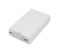 DIGITUS Caja de distribución de Fibra óptica - 8X SC Simplex o 8X LC Duplex - Grado de protección IP44 - para Exterior o sótano - Caja FTTH - Gris