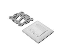 DIGITUS Caja de Registro vacía para Keystone Module, Marco 80 x 80 mm + Placa Central 50 x 50 mm, [DN DN-93801 - 1] Dose 2-Fach