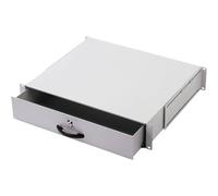 Digitus Bandeja para documentos y teclado 19 pulgadas 2U Profundidad variable Bloqueable Gris