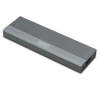 DIGITUS Carcasa Externa M.2 - USB 3.1 Gen2 Tipo-C - 6 Gbit/s - Admite SSD SATA de hasta 8 TB - para SSD 2230/2242/2260/2280 con B-Key - Sin Herramientas - Carcasa de Aluminio - Gris