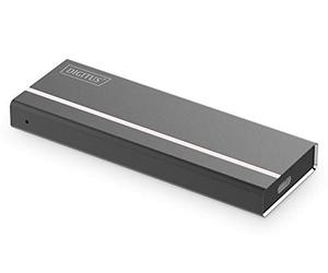 DIGITUS Carcasa Externa USB Tipo C 3.1 para SSD M.2 NVMe - Módulo M.2 Tipo 2280, 2260, 2242, 2230 - M/B+M-Key - hasta 10 Gbit/s - In able USB-C - Negro