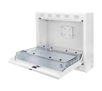 DIGITUS Carcasa para DVR NVR de montaje en pared - perfil 2U 19" - placa de montaje (incl. 1U 19") - soporte para monitor de 12" - gris claro