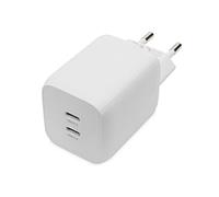 USB-C Mini charger, 2-Port, 65W 2x USB-C, 45W+20W, white