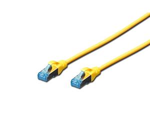 DIGITUS CAT 5e SF-UTP Patch Cable, 0.5m, Network LAN DSL Ethernet Cable, PVC, AWG 26/7, Amarillo
